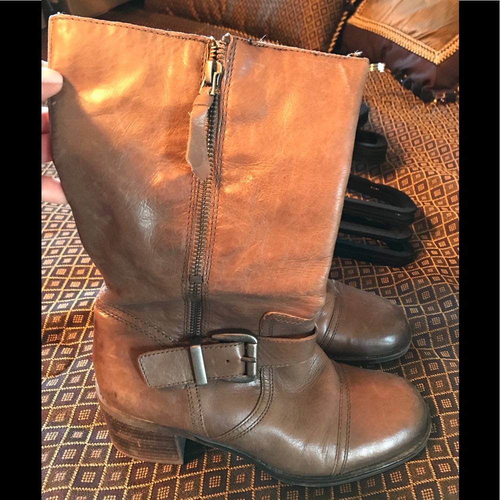 FRANCO SARTO mid calf leather boots